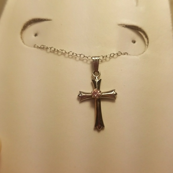 Rogers Holland baby cross necklace